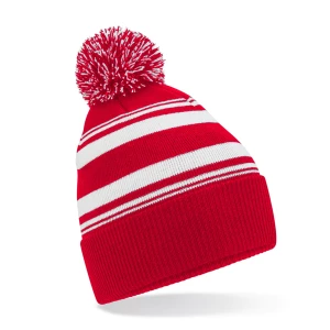 Striped\u0020Fan\u0020Beanie - Classic Red