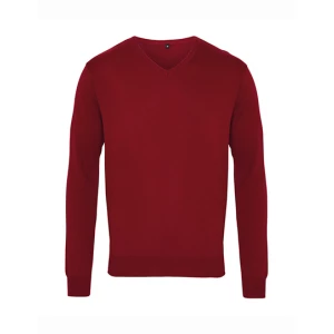 Men\u0027s\u0020V\u002DNeck\u0020Knitted\u0020Sweater - Burgundy