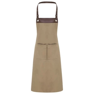 Espresso\u0020Bib\u0020Apron - Khaki (ca. Pantone 7503C)