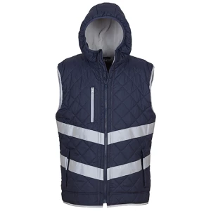 Hi\u002DVis\u0020Kensington\u0020Hooded\u0020Gilet - Navy