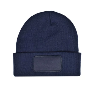 rPET\u0020Beanie\u0020With\u0020Label - Navy