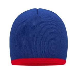 Beanie\u0020With\u0020Contrasting\u0020Border - Royal