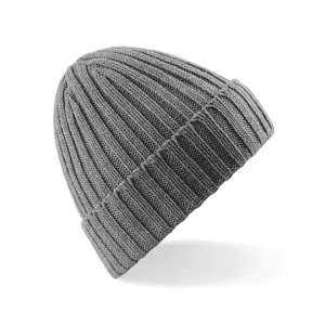 Chunky\u0020Ribbed\u0020Beanie - Heather Grey