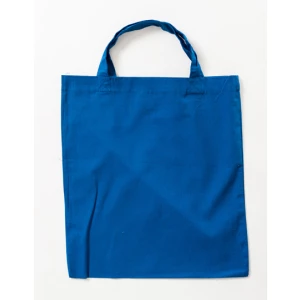 Cotton\u0020Bag\u0020Colored\u0020Short\u0020Handles - Blue (ca. Pantone 2935U-HKS 43-44)