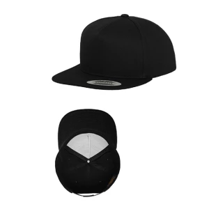 Classic\u00205\u0020Panel\u0020Snapback - Black