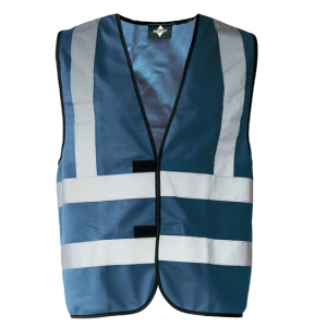 Hi\u002DVis\u0020Safety\u0020Vest\u0020With\u00204\u0020Reflective\u0020Stripes\u0020Hannover - Navy