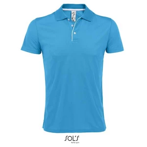 Men\u0027s\u0020Sports\u0020Polo\u0020Shirt\u0020Performer - Aqua