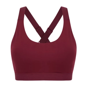 Medium\u0020Impact\u0020Core\u0020Bra - Deep Burgundy