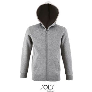 Kids\u0027\u0020Zip\u0020Hoodie\u0020Stone - Grey Melange