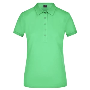 Ladies\u0027\u0020Elastic\u0020Polo\u0020Piqu\u00E9 - Lime Green