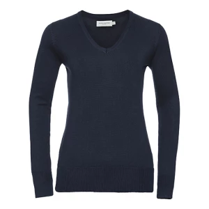 Ladies\u0027\u0020V\u002DNeck\u0020Knitted\u0020Pullover - French Navy