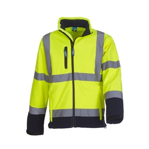 Hi\u002DVis\u00202\u0020Bands\u0020\u0026\u0020Braces\u0020Softshell\u0020Jacket - Hi-Vis Yellow