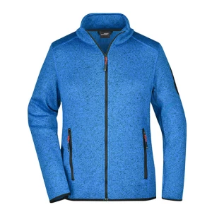 Ladies\u0027\u0020Knitted\u0020Fleece\u0020Jacket - Royal Melange