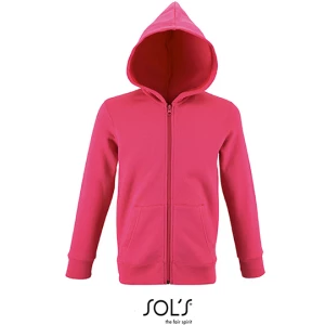 Kids\u0027\u0020Zip\u0020Hoodie\u0020Stone - Flash Pink