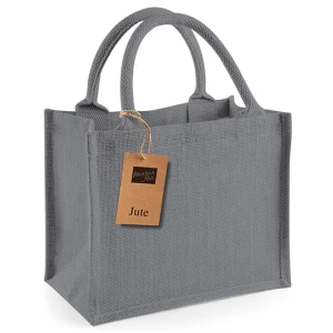 Jute\u0020Mini\u0020Gift\u0020Bag - Graphite Grey