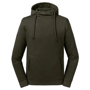 Pure\u0020Organic\u0020High\u0020Collar\u0020Hooded\u0020Sweat - Dark Olive