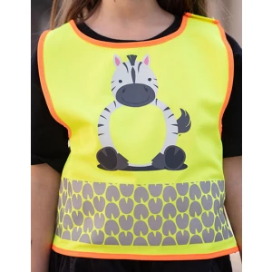 Children\u0027s\u0020Safety\u0020Vest\u0020Funtastic\u0020Wildlife\u0020CO\u00B2\u0020Neutral - Zebra Yellow