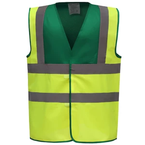 Hi\u002DVis\u00202\u0020Bands\u0020\u0026\u0020Braces\u0020Waistcoat - Paramedic Green