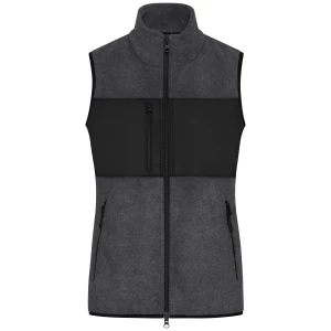 Ladies\u0027\u0020Fleece\u0020Vest - Dark Melange