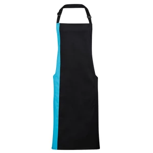 Colours\u0020Collection\u0020Contrast\u0020Bib\u0020Apron - Black