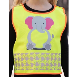 Children\u0027s\u0020Safety\u0020Vest\u0020Funtastic\u0020Wildlife\u0020CO\u00B2\u0020Neutral - Elephant Yellow