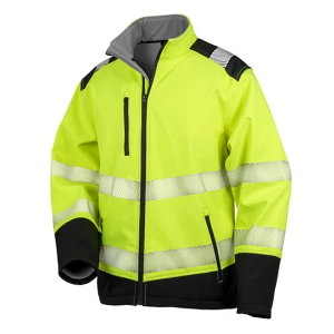 Printable\u0020Ripstop\u0020Safety\u0020Softshell\u0020Jacket - Fluorescent Yellow