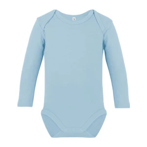 Organic\u0020Baby\u0020Bodysuit\u0020Long\u0020Sleeve\u0020Bailey\u002002 - Powder Blue