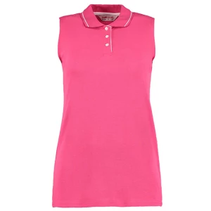 Women\u0027s\u0020Classic\u0020Fit\u0020Sleeveless\u0020Polo - Raspberry