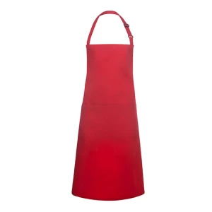 Oversized\u0020Bib\u0020Apron\u0020Basic\u0020with\u0020Buckle\u0020and\u0020Pocket - Red (ca. Pantone 186C)