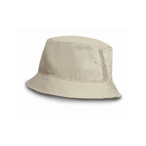 Deluxe Washed Cotton Bucket Hat With Side Mesh Panels