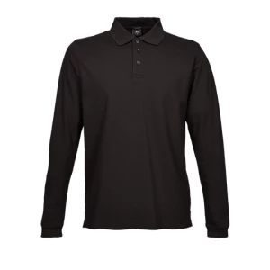 Men\u0027s\u0020Luxury\u0020Stretch\u0020Long\u0020Sleeve\u0020Polo - Black