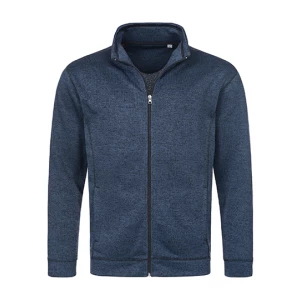 Knit\u0020Fleece\u0020Jacket - Marina Blue Melange