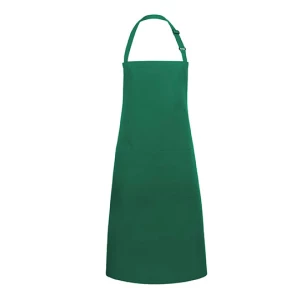 Oversized\u0020Bib\u0020Apron\u0020Basic\u0020with\u0020Buckle\u0020and\u0020Pocket - Forest Green (ca. Pantone 554C)