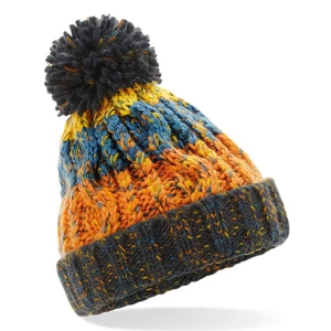 Junior\u0020Corkscrew\u0020Pom\u0020Pom\u0020Beanie - Retro Blues