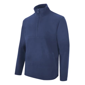 Zip\u0020Neck\u0020Fleece - Navy Blue