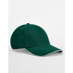 EarthAware\u00AE\u0020Classic\u0020Organic\u0020Cotton\u00205\u0020Panel\u0020Cap\u0020\u002D\u0020Sandwich\u0020Peak - Bottle Green