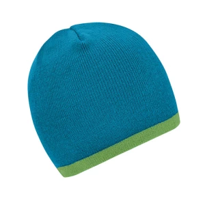 Beanie\u0020With\u0020Contrasting\u0020Border - Turquoise