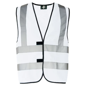 Hi\u002DVis\u0020Safety\u0020Vest\u0020With\u00204\u0020Reflective\u0020Stripes\u0020Hannover - White