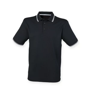 Men\u0027s\u0020Coolplus\u00AE\u0020Short\u0020Sleeved\u0020Tipped\u0020Polo\u0020Shirt - Black