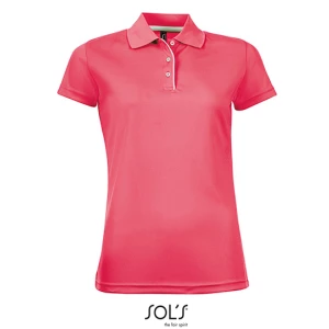 Women\u0027s\u0020Sports\u0020Polo\u0020Shirt\u0020Performer - Neon Coral