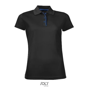 Women\u0027s\u0020Sports\u0020Polo\u0020Shirt\u0020Performer - Black