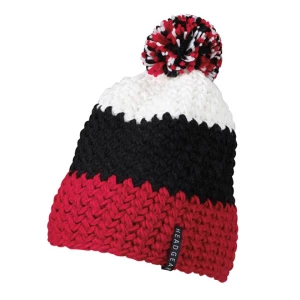 Crocheted\u0020Cap\u0020With\u0020Pompon - Red