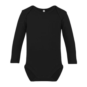 Organic\u0020Baby\u0020Bodysuit\u0020Long\u0020Sleeve\u0020Bailey\u002002 - Black