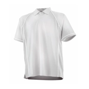 Men\u0027s\u0020Piped\u0020Performance\u0020Polo - White