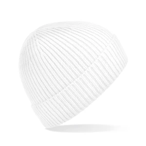 Engineered\u0020Knit\u0020Ribbed\u0020Beanie - White