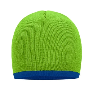 Beanie\u0020With\u0020Contrasting\u0020Border - Lime Green