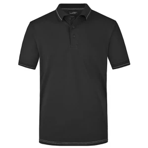 Men\u0027s\u0020Elastic\u0020Polo - Black