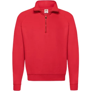 Classic\u0020Zip\u0020Neck\u0020Sweat - Red