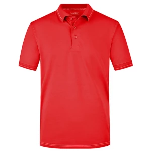 Men\u0027s\u0020Elastic\u0020Polo - Red