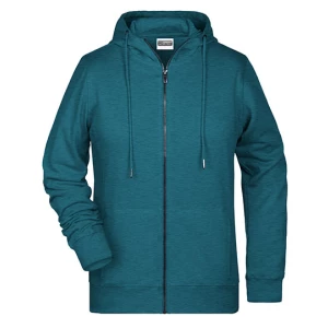 Ladies\u0027\u0020Zip\u002DHoody - Petrol Melange